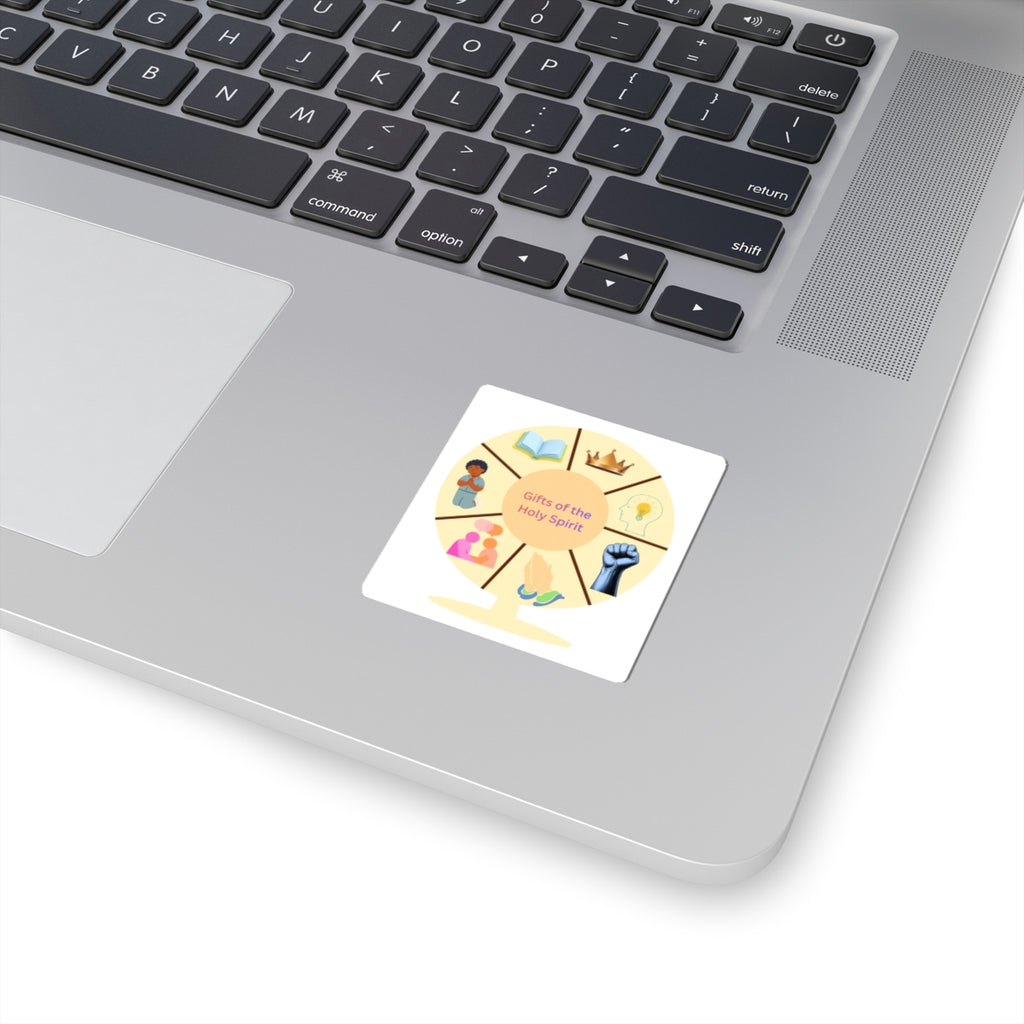 Gifts of the Holy Spirit Kiss-Cut Sticker — Christian Faith Symbols