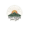 New Season Same God sticker | Mountain sunrise faith kiss-cut sticker