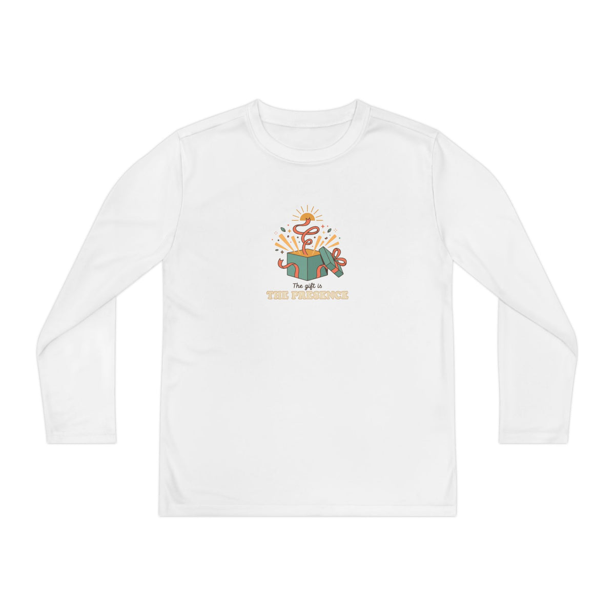 Youth Long Sleeve Tee —  Gift Box Graphic