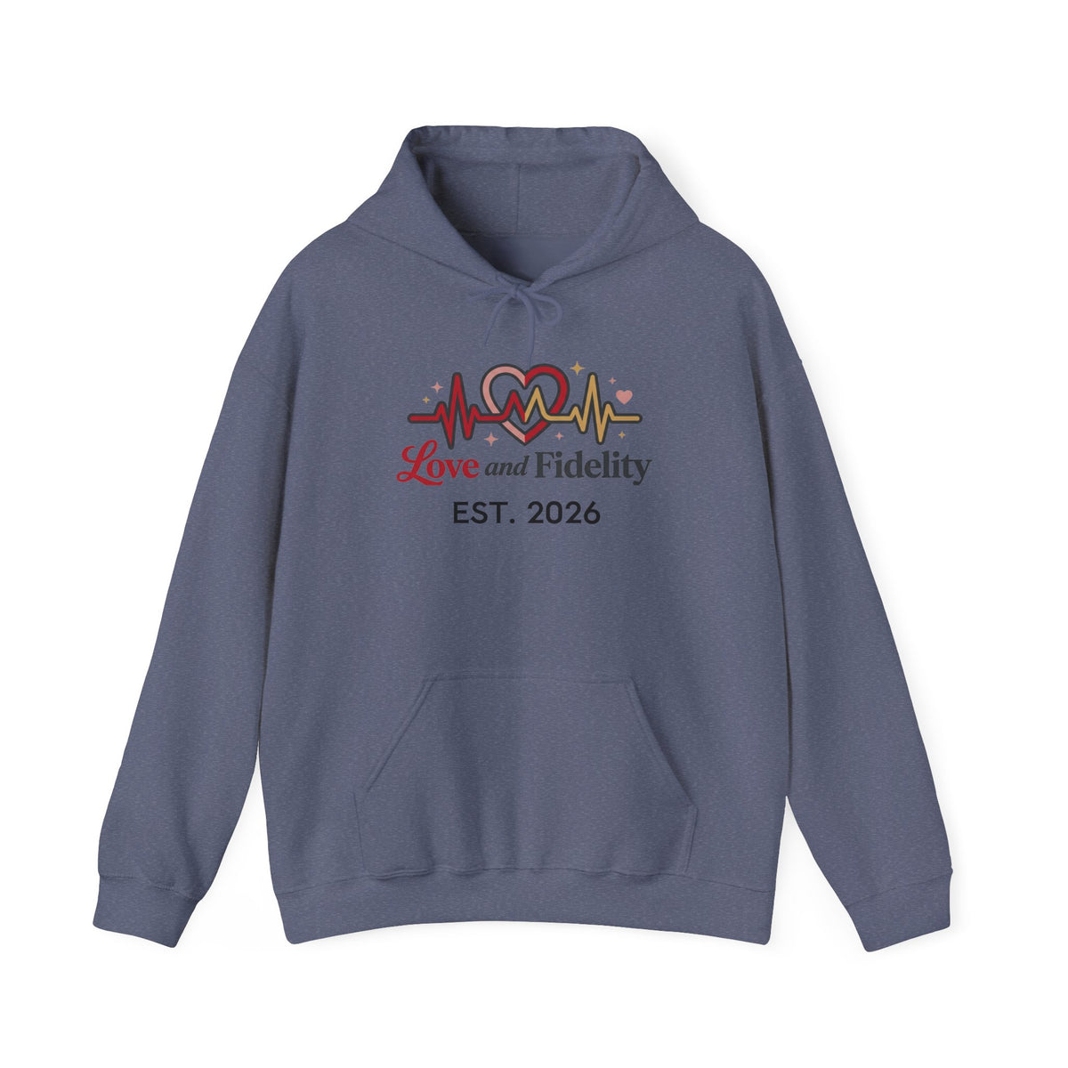 Lovestruck Heartbeat Hoodie — "Love & Fidelity" Graphic Pullover