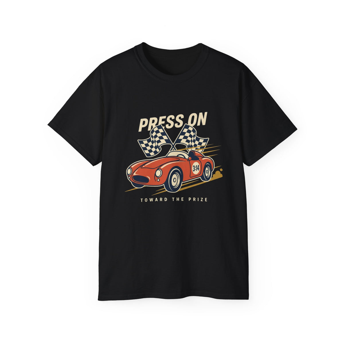 "Press On" Vintage Race Car Shirt