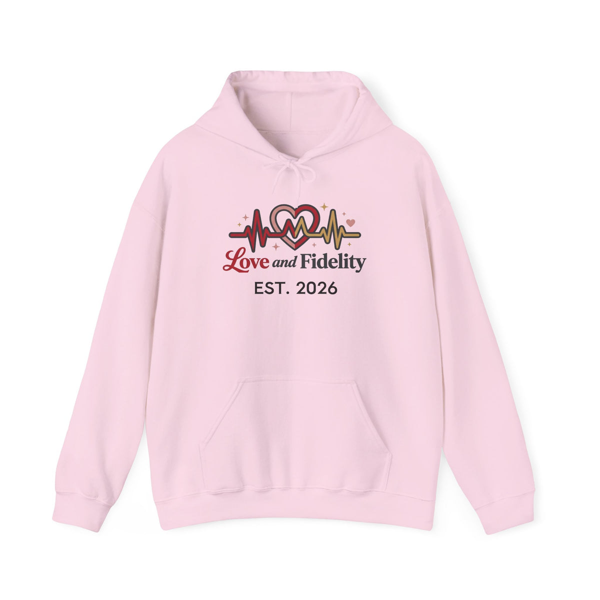 Lovestruck Heartbeat Hoodie — "Love & Fidelity" Graphic Pullover