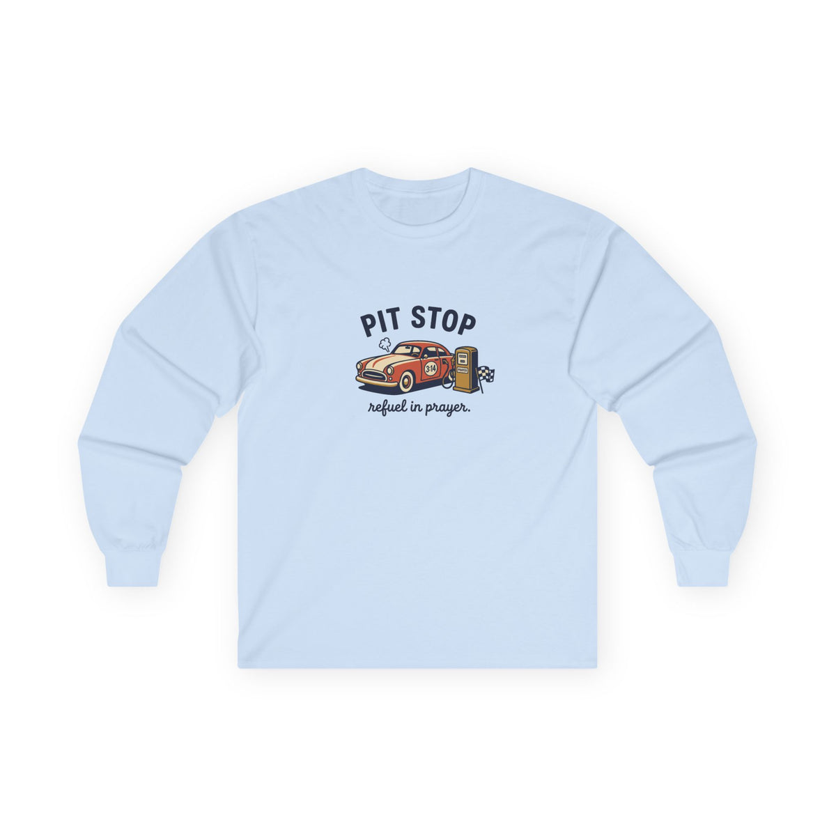 'Pit Stop' Vintage Car Long Sleeve Tee