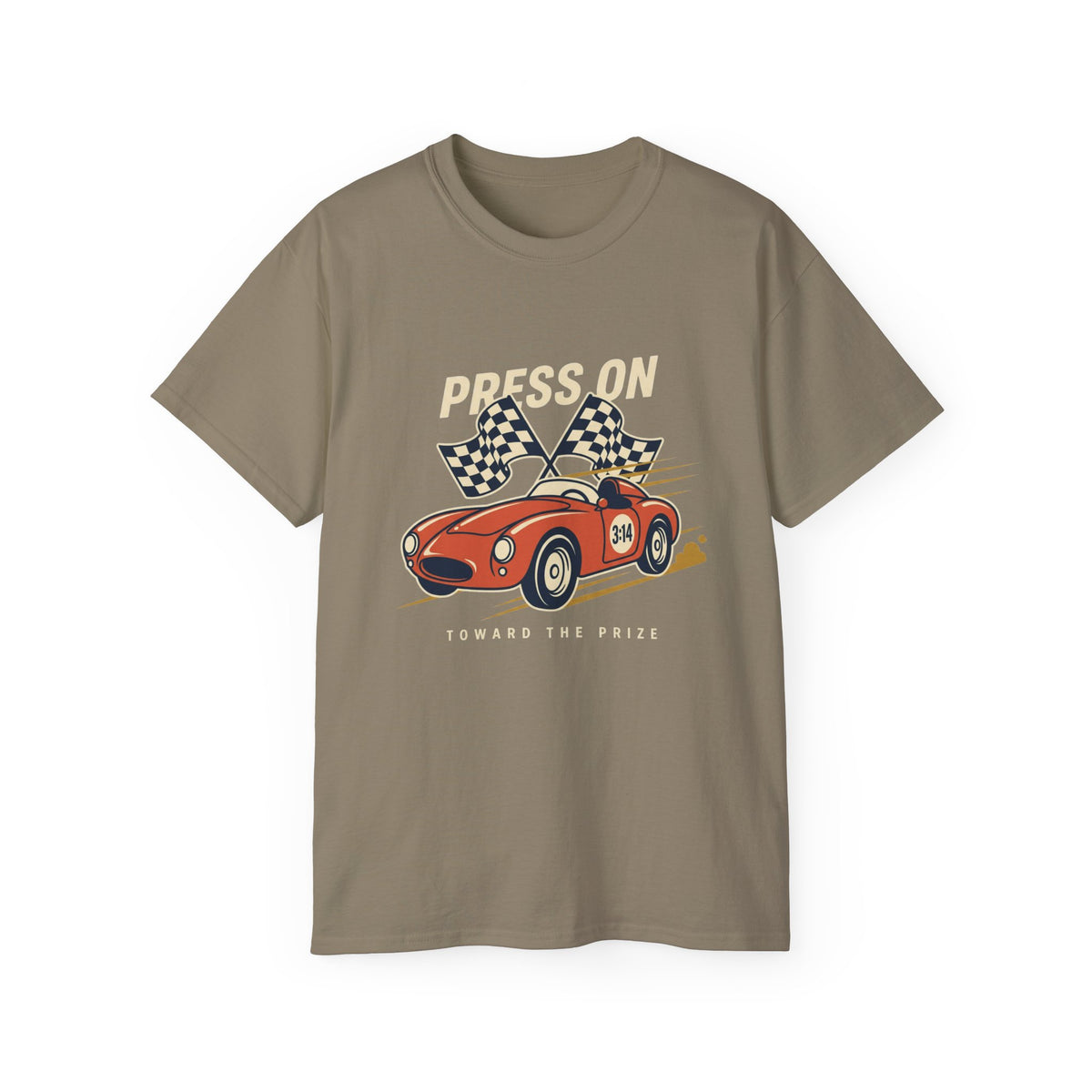 "Press On" Vintage Race Car Shirt