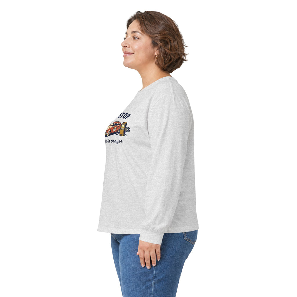 'Pit Stop' Vintage Car Long Sleeve Tee