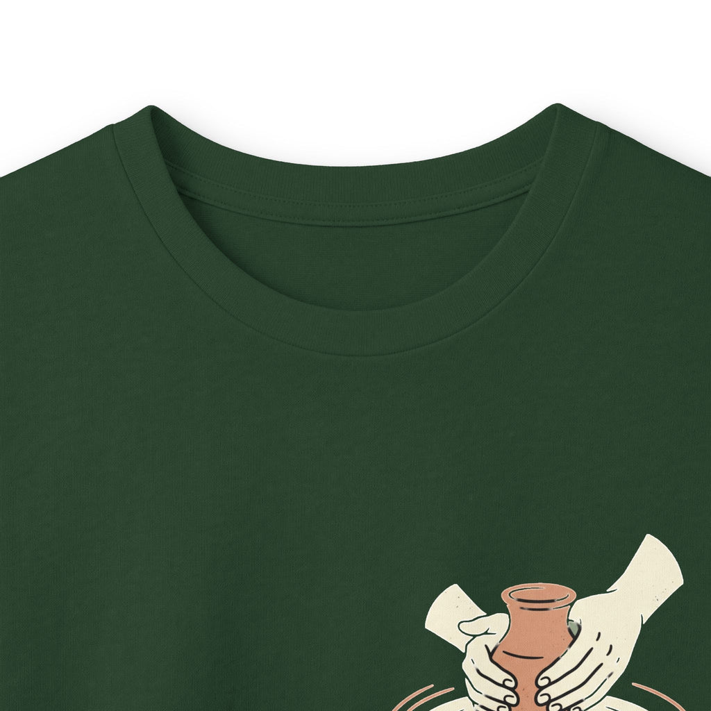 Be Still Potter's Wheel Illustration Long Sleeve Tee | Meditation Shirt