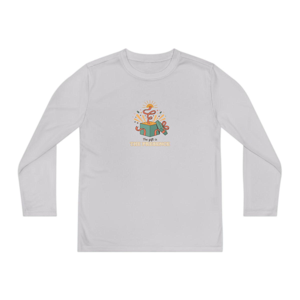 Youth Long Sleeve Tee —  Gift Box Graphic
