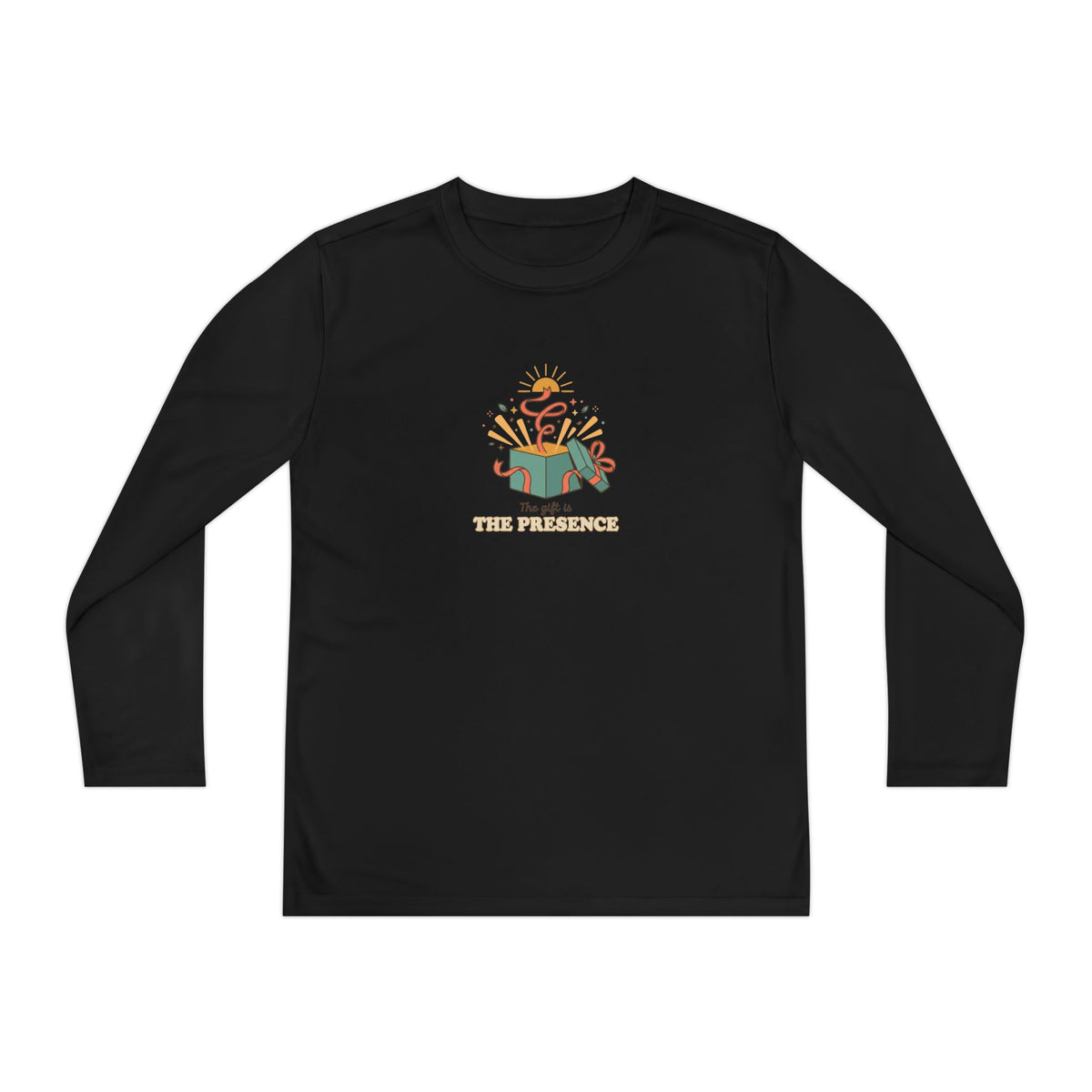 Youth Long Sleeve Tee —  Gift Box Graphic
