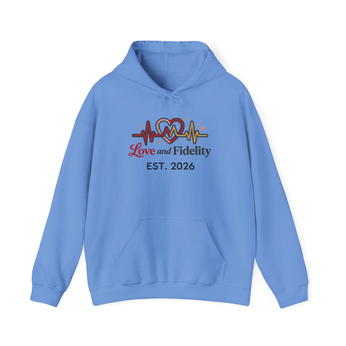 Lovestruck Heartbeat Hoodie — "Love & Fidelity" Graphic Pullover