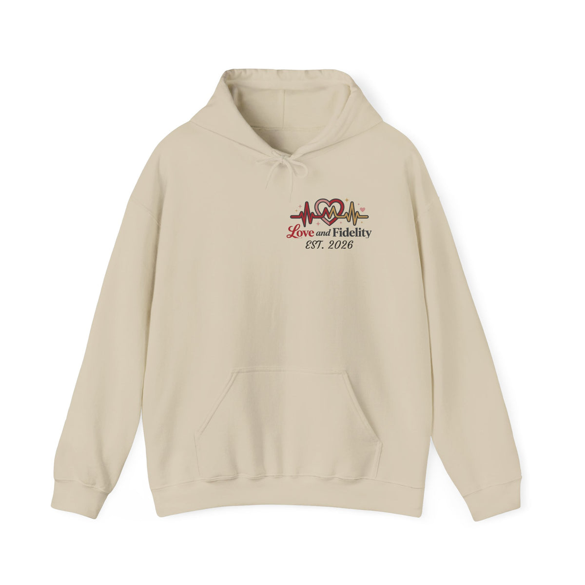 Hoodie - Love Heartbeat Design (Love and Fidelity)