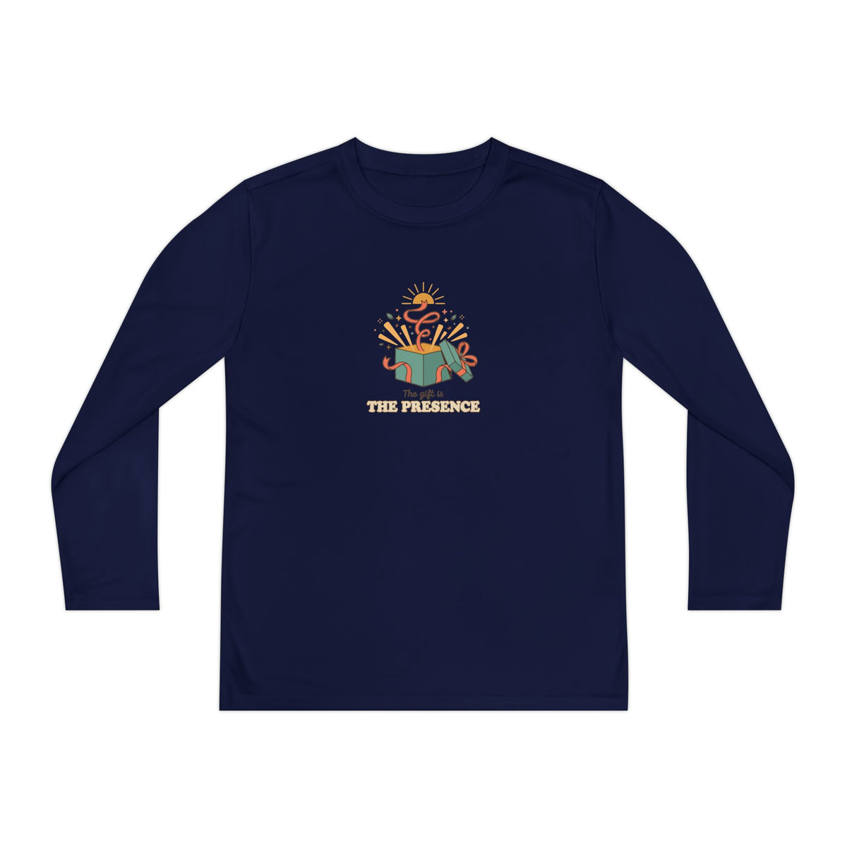 Youth Long Sleeve Tee —  Gift Box Graphic