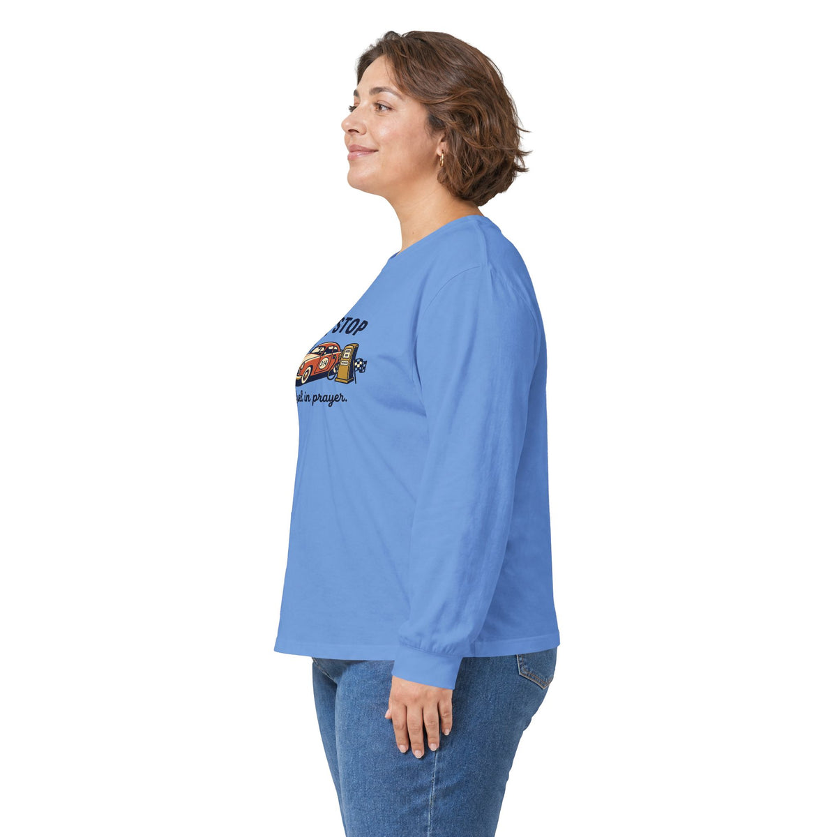 'Pit Stop' Vintage Car Long Sleeve Tee