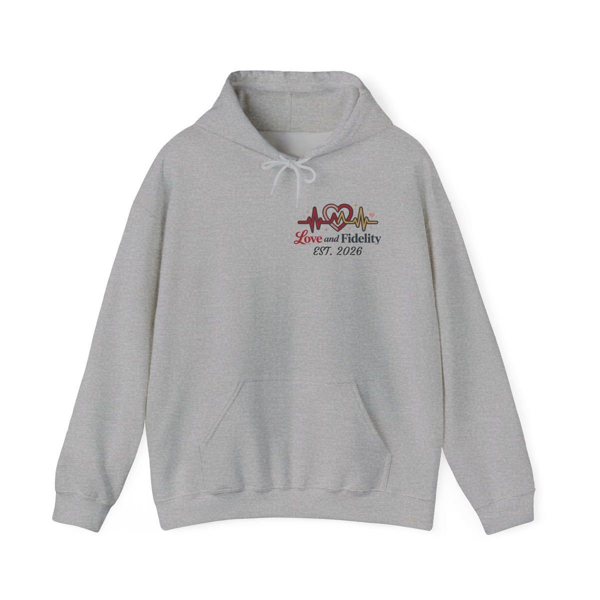 Hoodie - Love Heartbeat Design (Love and Fidelity)