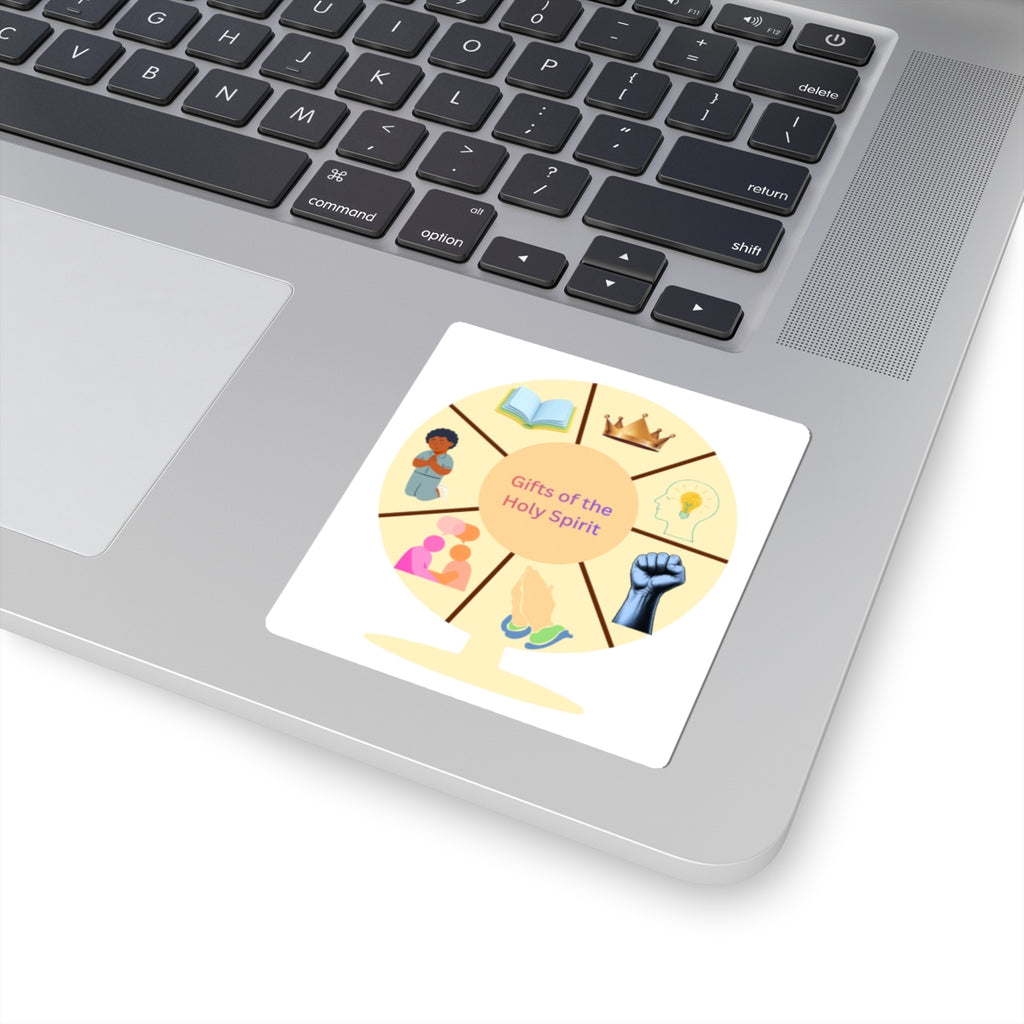 Gifts of the Holy Spirit Kiss-Cut Sticker — Christian Faith Symbols