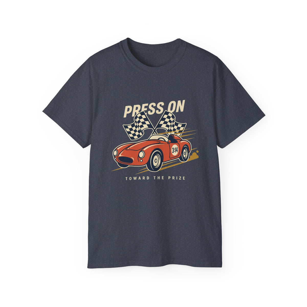 "Press On" Vintage Race Car Shirt