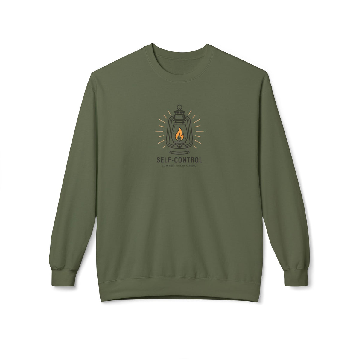 Self-Control Lantern sweatshirt | Crewneck Pullover, Minimal Illustration