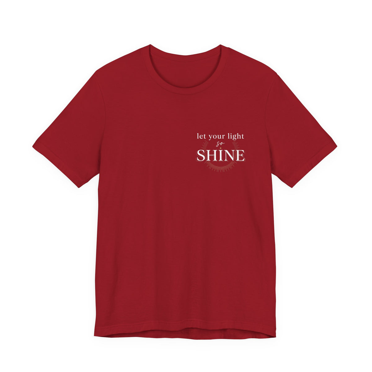 Let Your Light Shine tee | Inspirational Quote Shirt, Minimal Sunburst Design