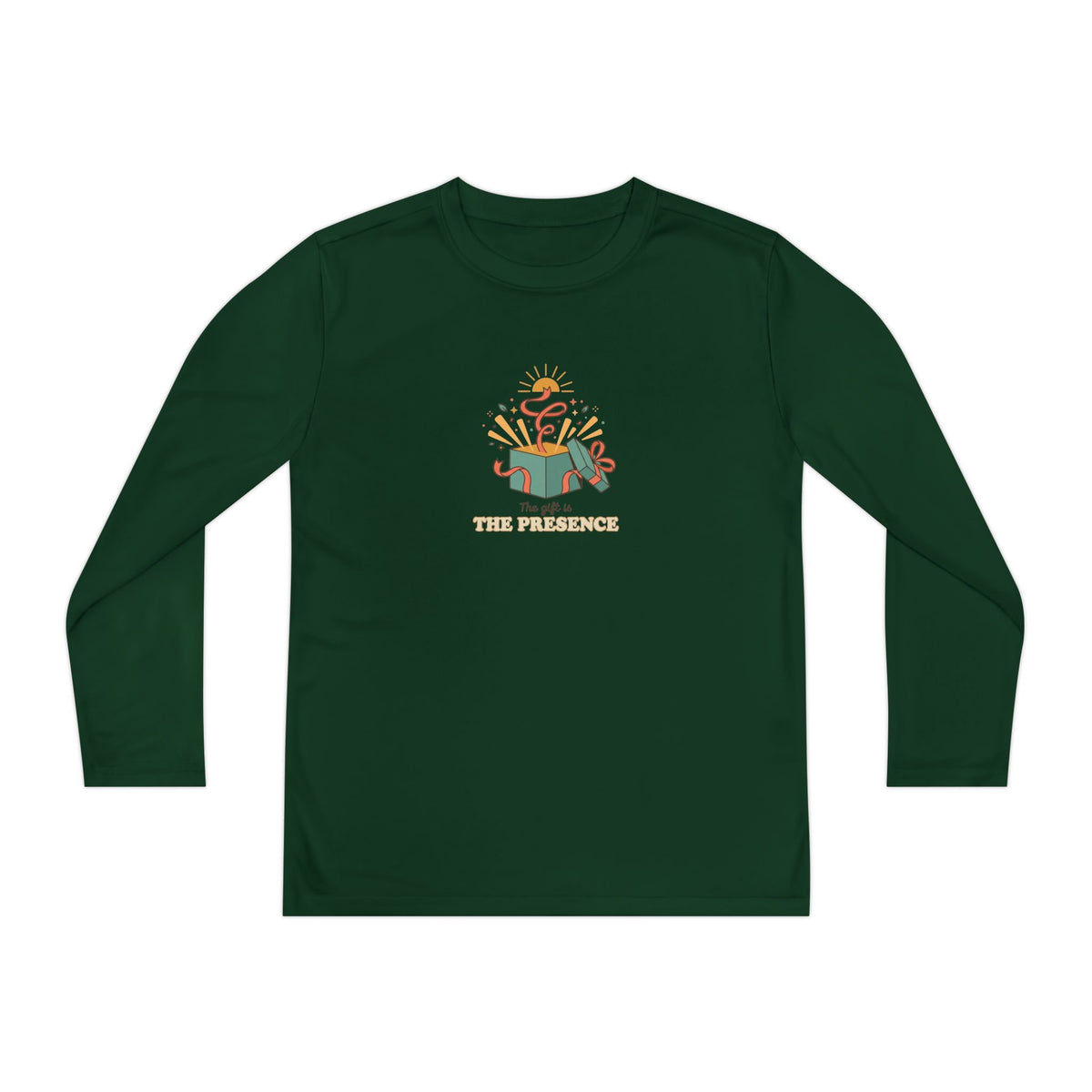 Youth Long Sleeve Tee —  Gift Box Graphic
