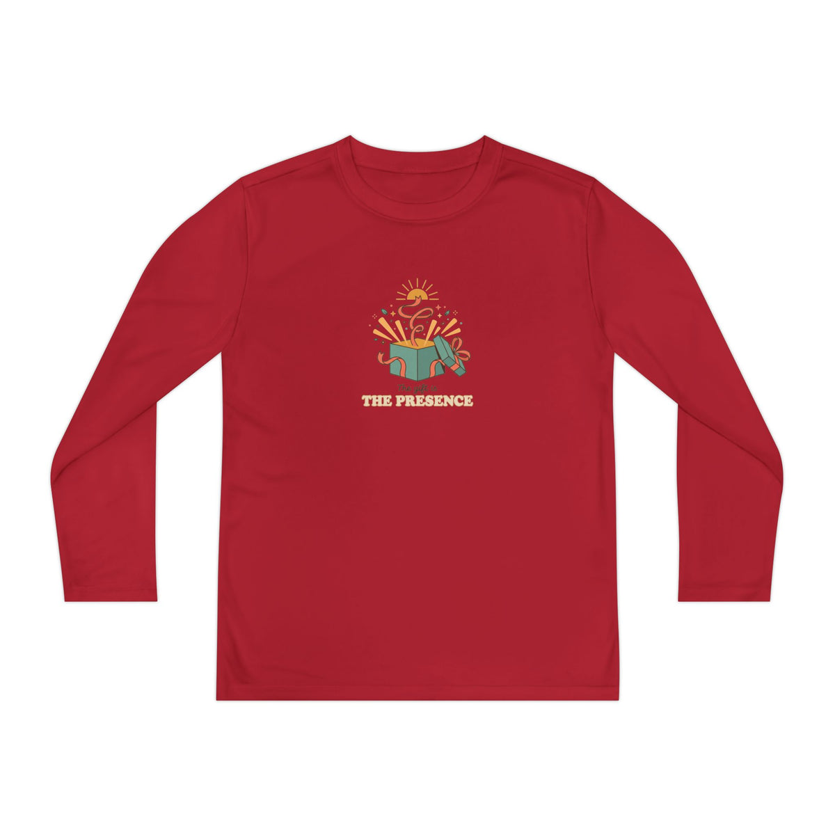 Youth Long Sleeve Tee —  Gift Box Graphic