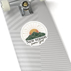 New Season Same God sticker | Mountain sunrise faith kiss-cut sticker