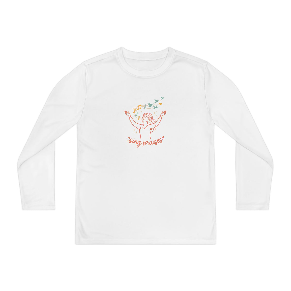 Youth Long Sleeve Tee - 'Sing Praises' Kids Worship Shirt