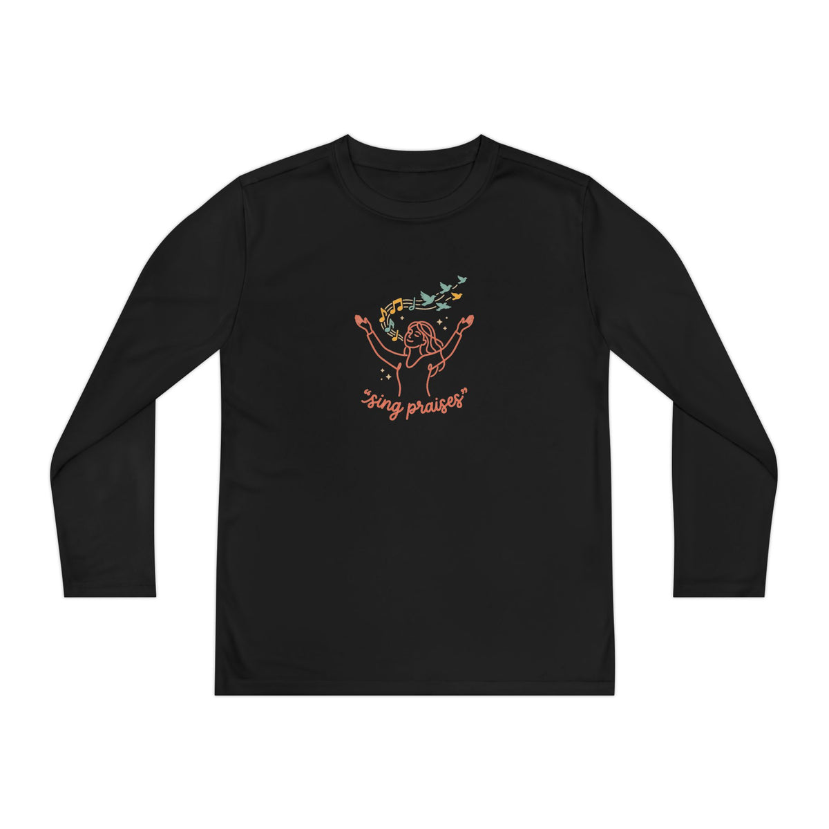 Youth Long Sleeve Tee - 'Sing Praises' Kids Worship Shirt