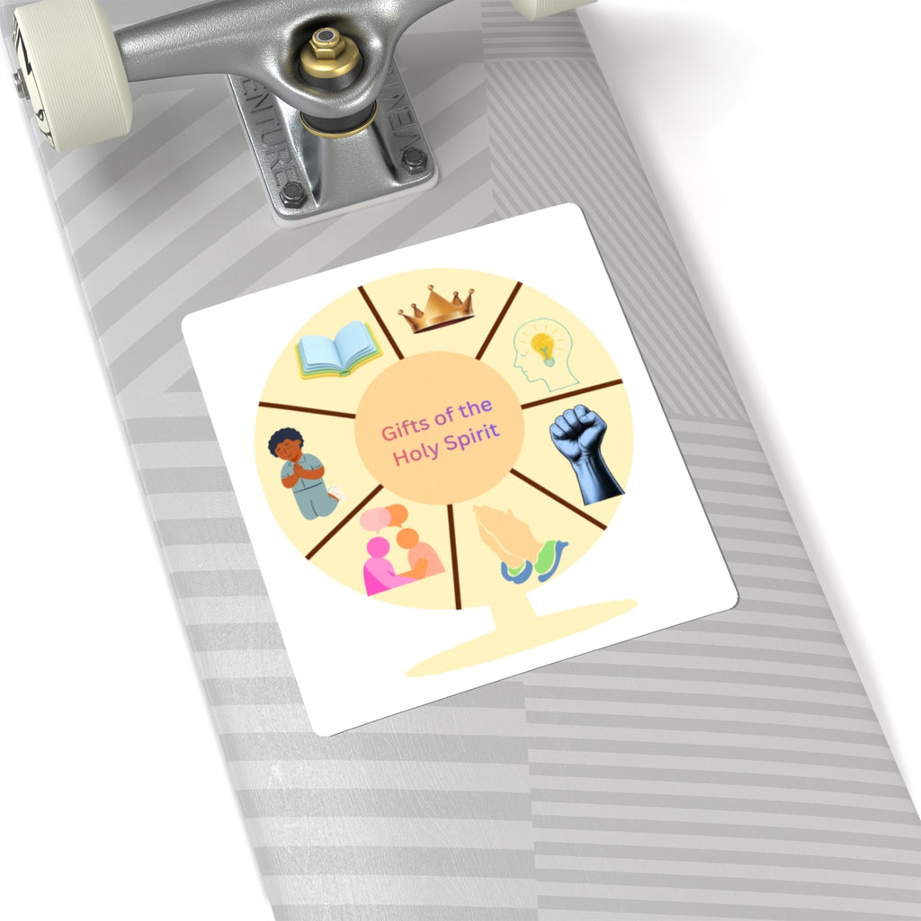 Gifts of the Holy Spirit Kiss-Cut Sticker — Christian Faith Symbols